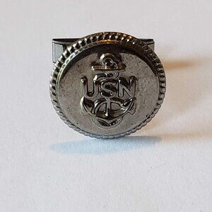 United States Navy Vintage Silver Collectible Cufflink